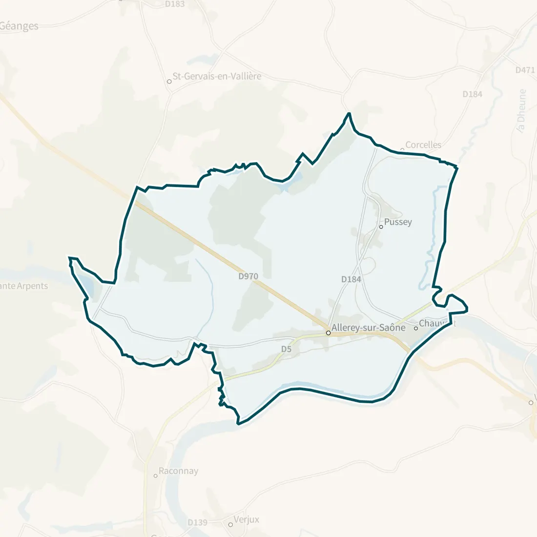 Carte : Allerey-sur-Saône