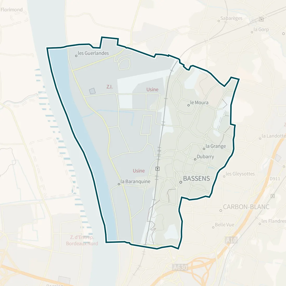 Carte : Bassens