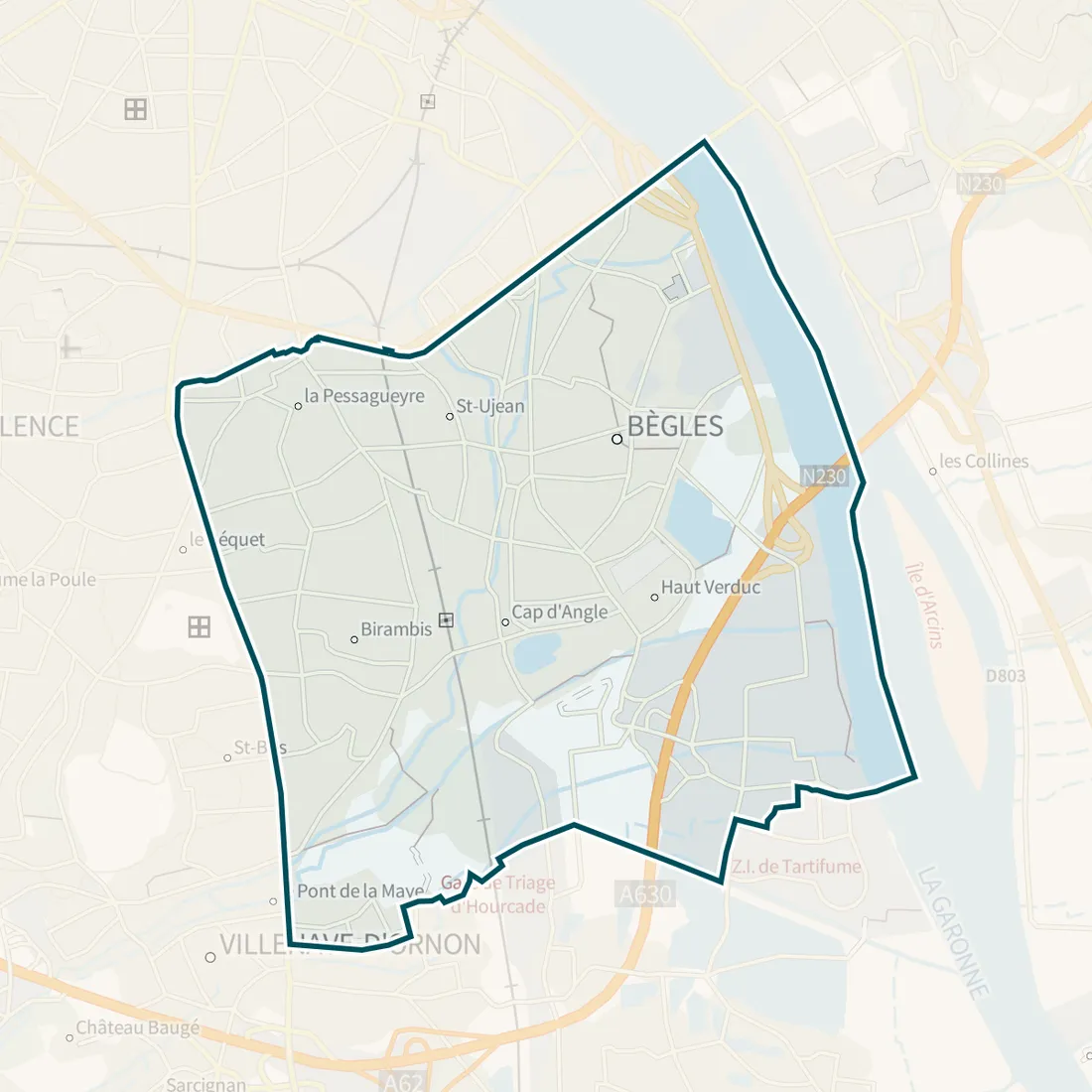 Carte : Bègles