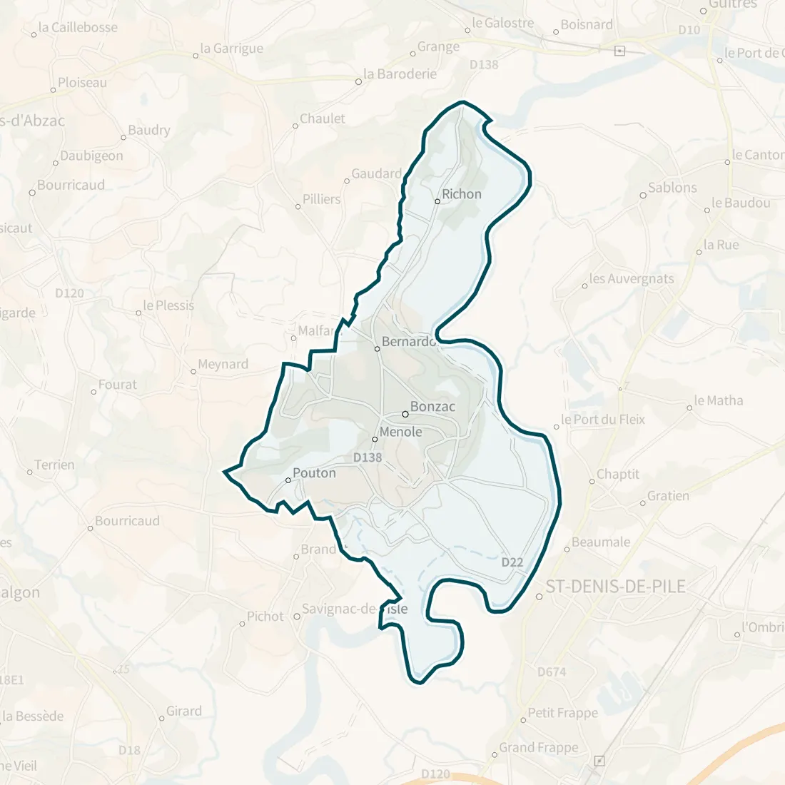 Carte : Bonzac
