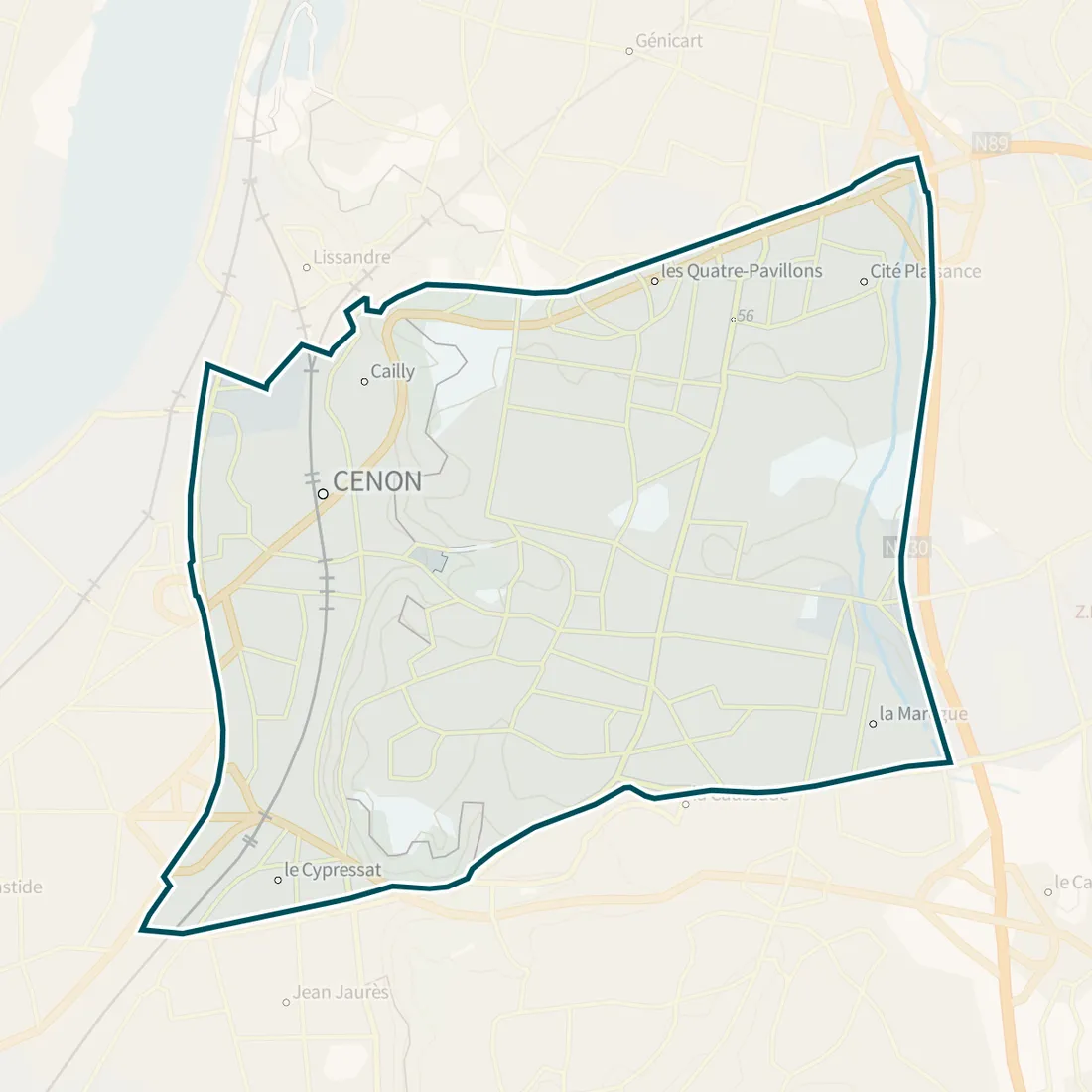 Carte : Cenon