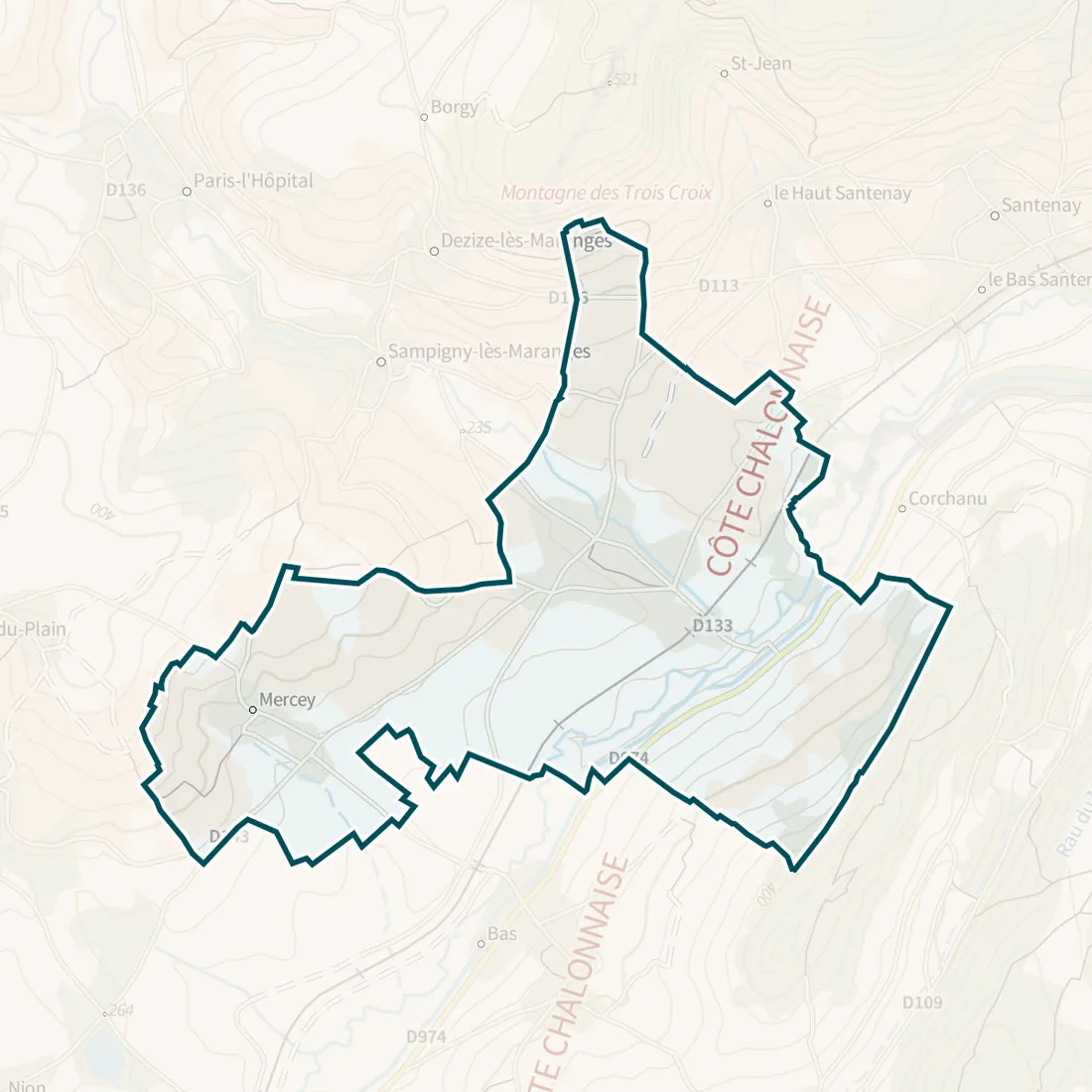 Carte : Cheilly-lès-Maranges