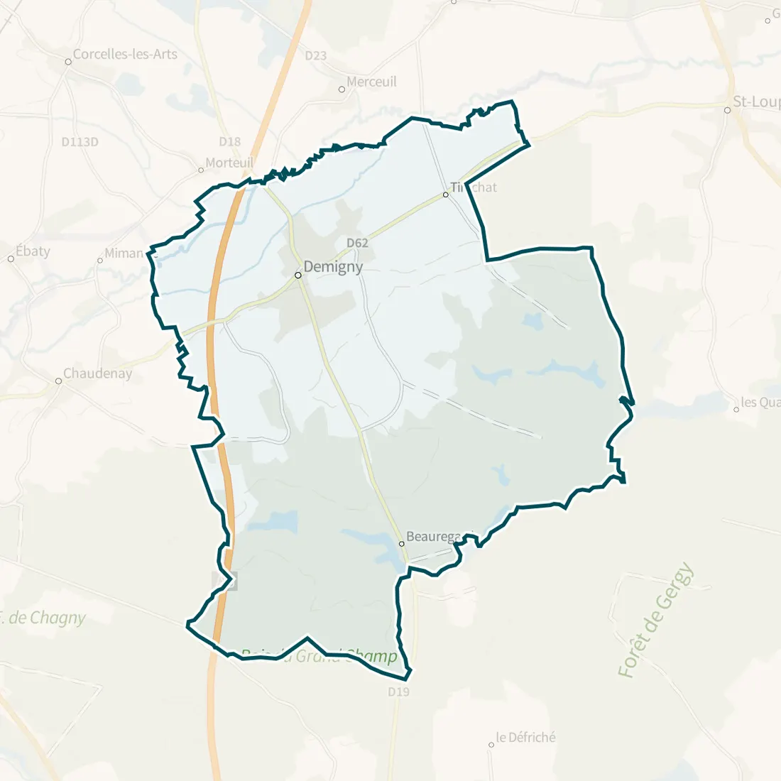 Carte : Demigny