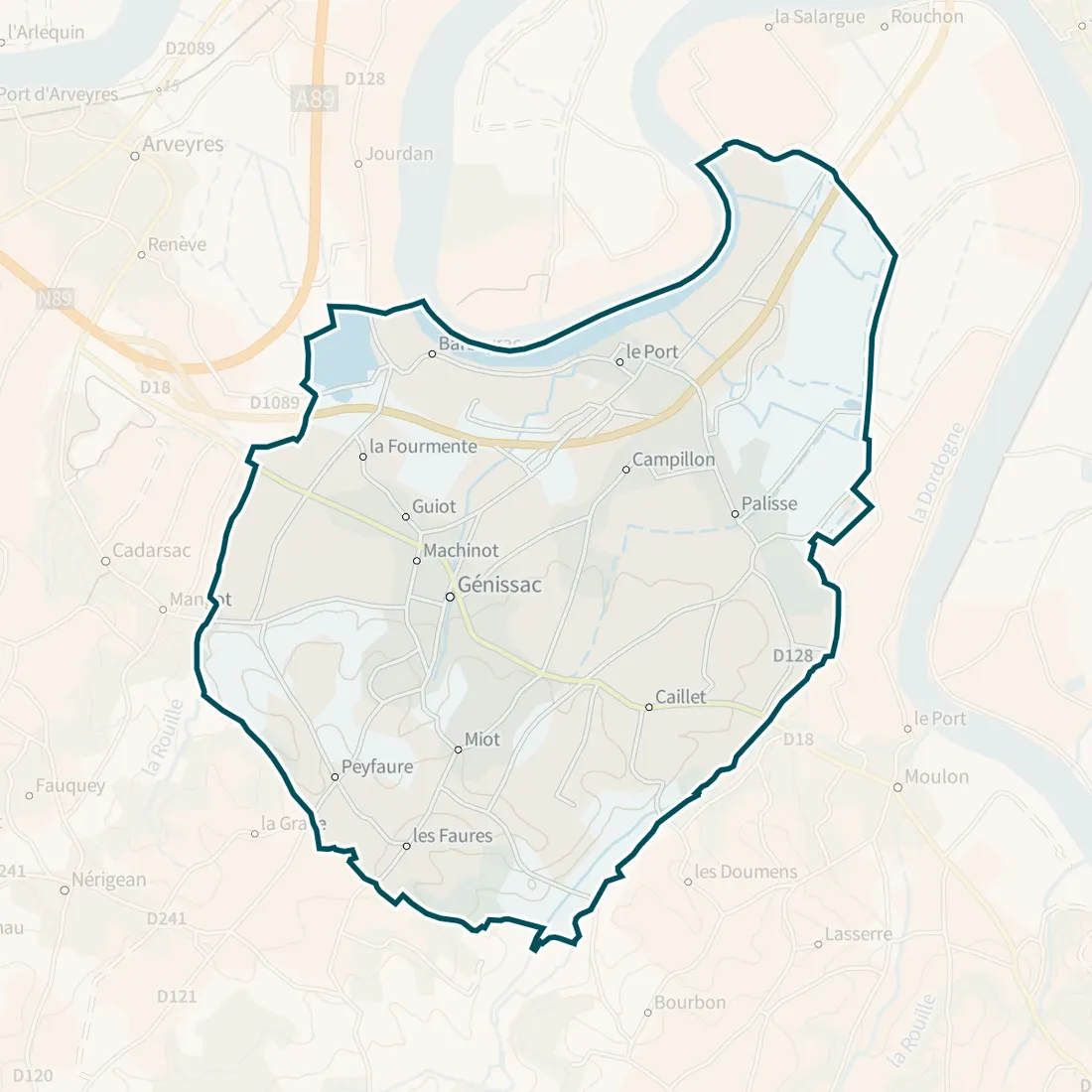 Carte : Génissac