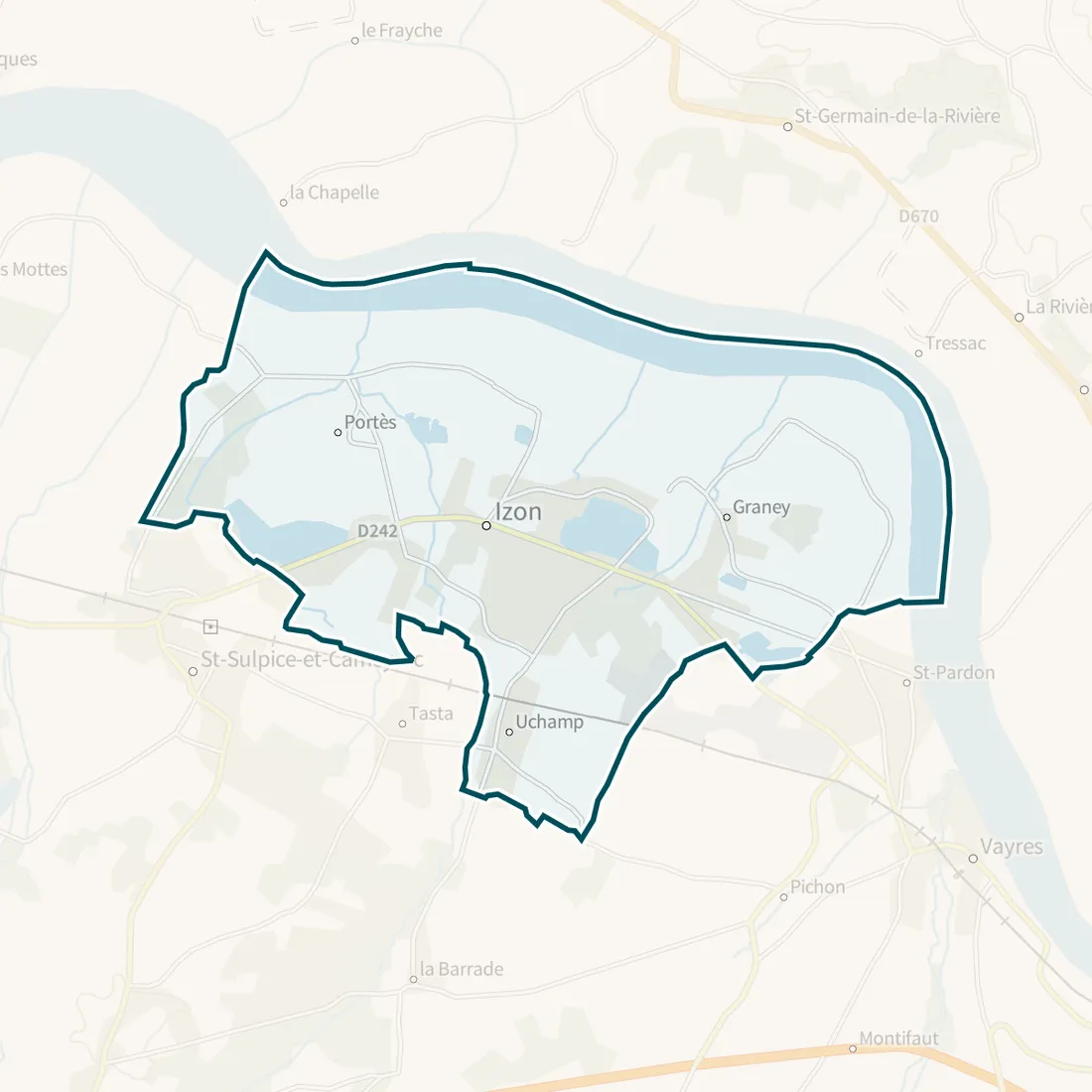Carte : Izon