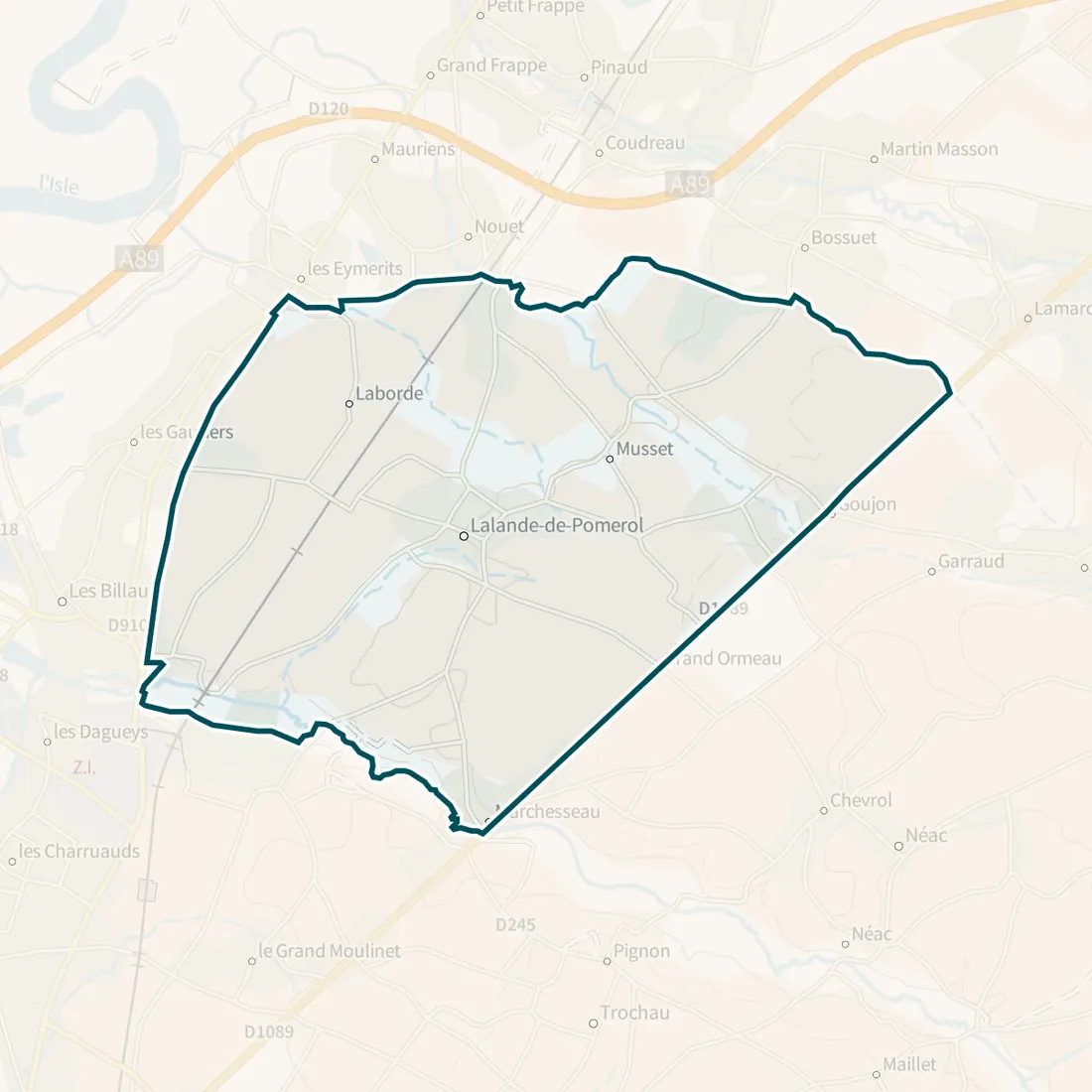 Carte : Lalande-de-Pomerol