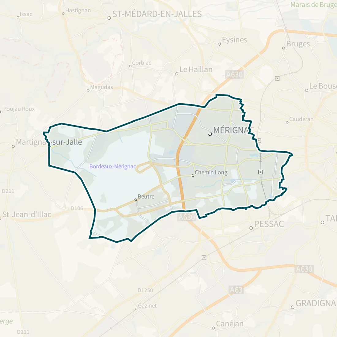 Carte : Mérignac