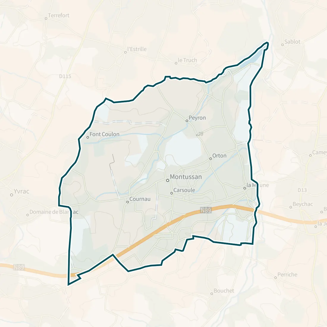 Carte : Montussan
