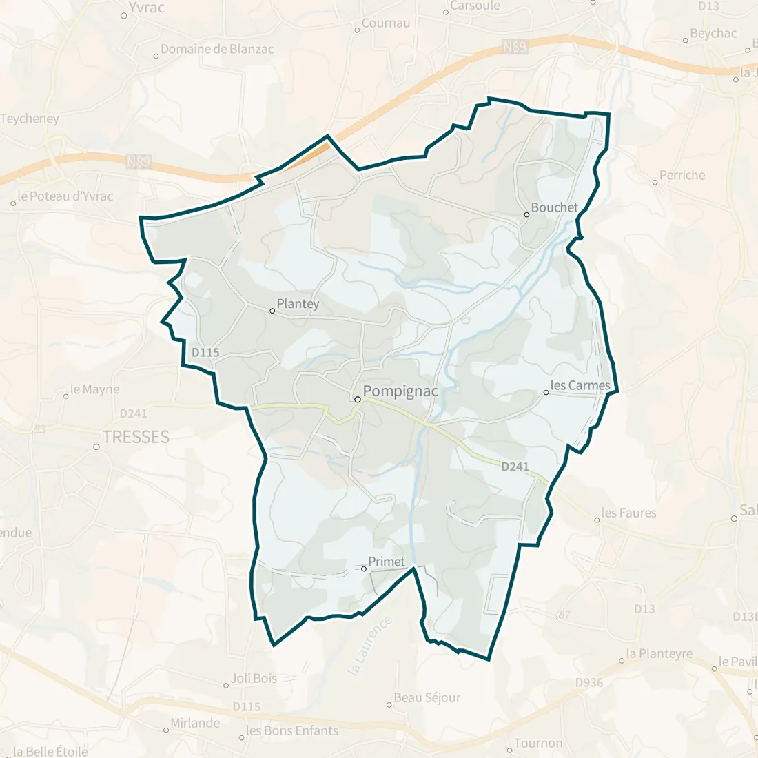Carte : Pompignac
