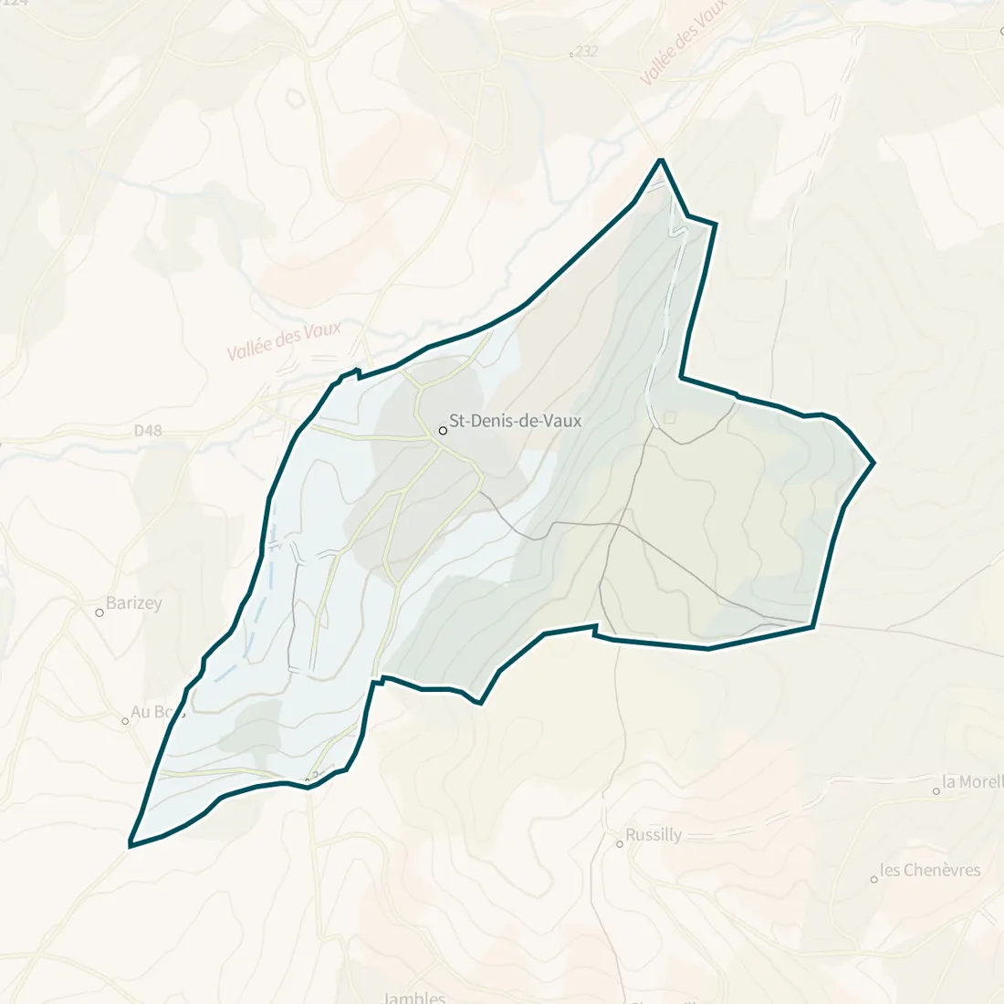 Carte : Saint-Denis-de-Vaux