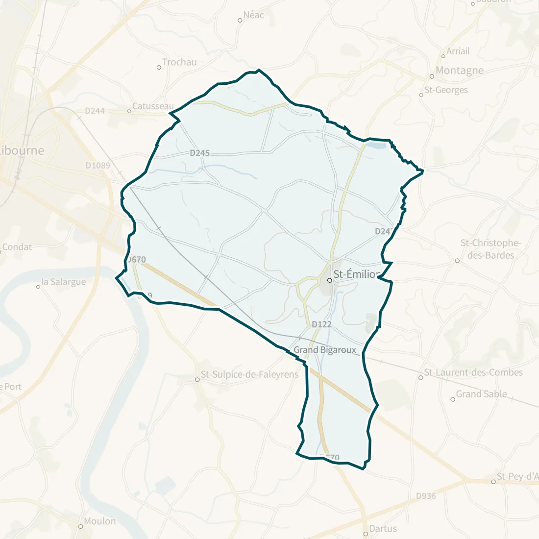 Carte : Saint-Émilion