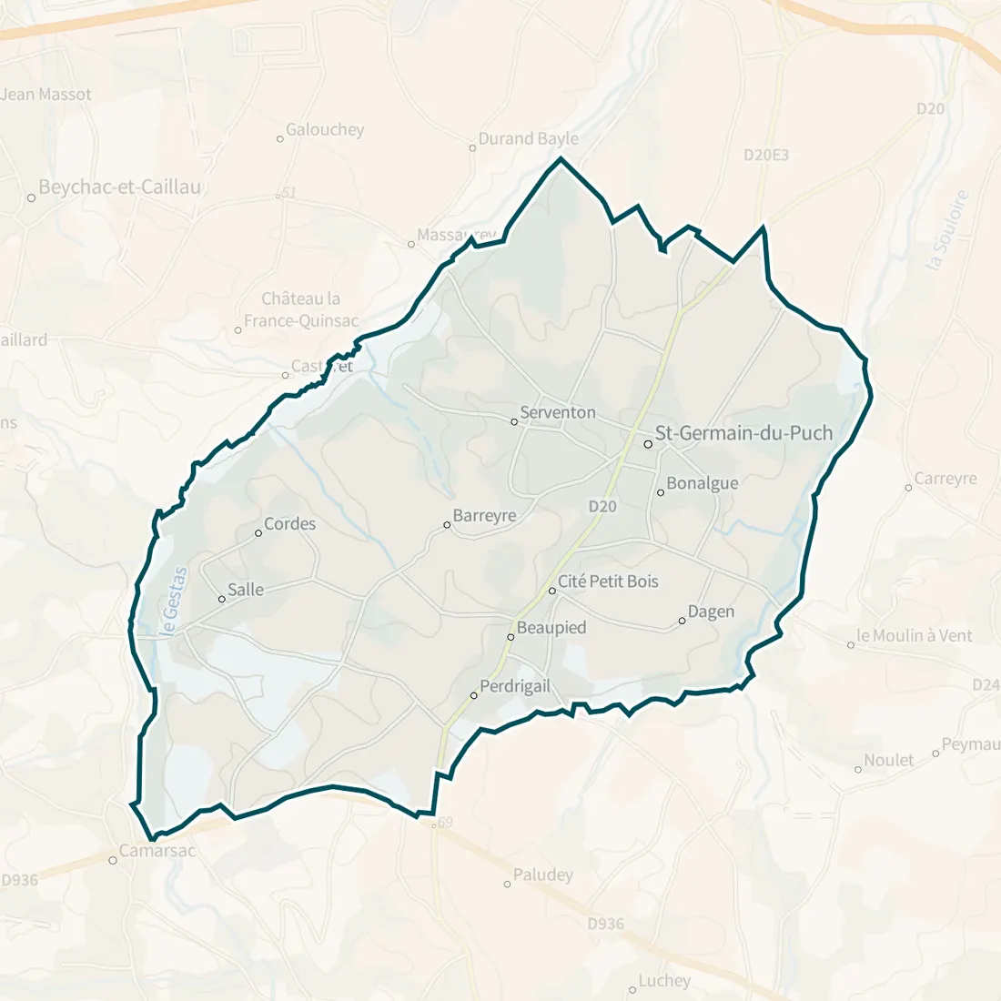 Carte : Saint-Germain-du-Puch