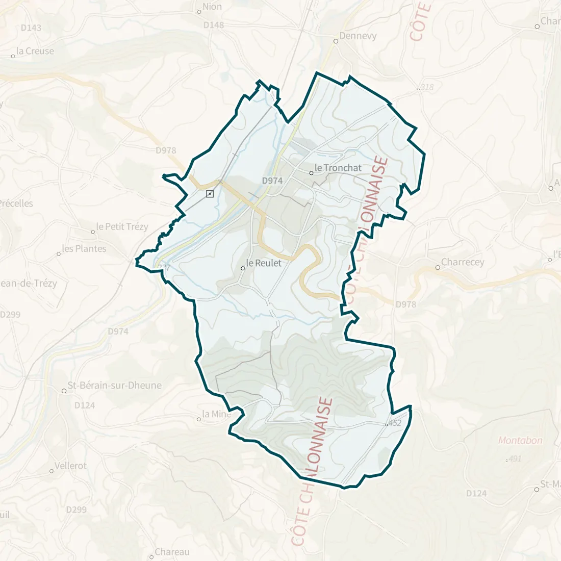 Carte : Saint-Léger-sur-Dheune