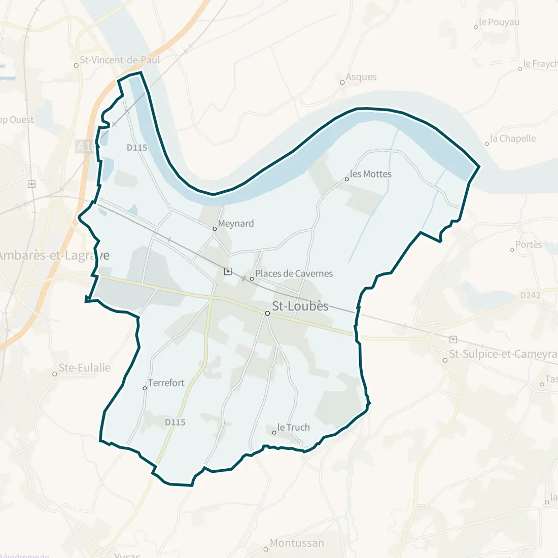 Carte : Saint-Loubès