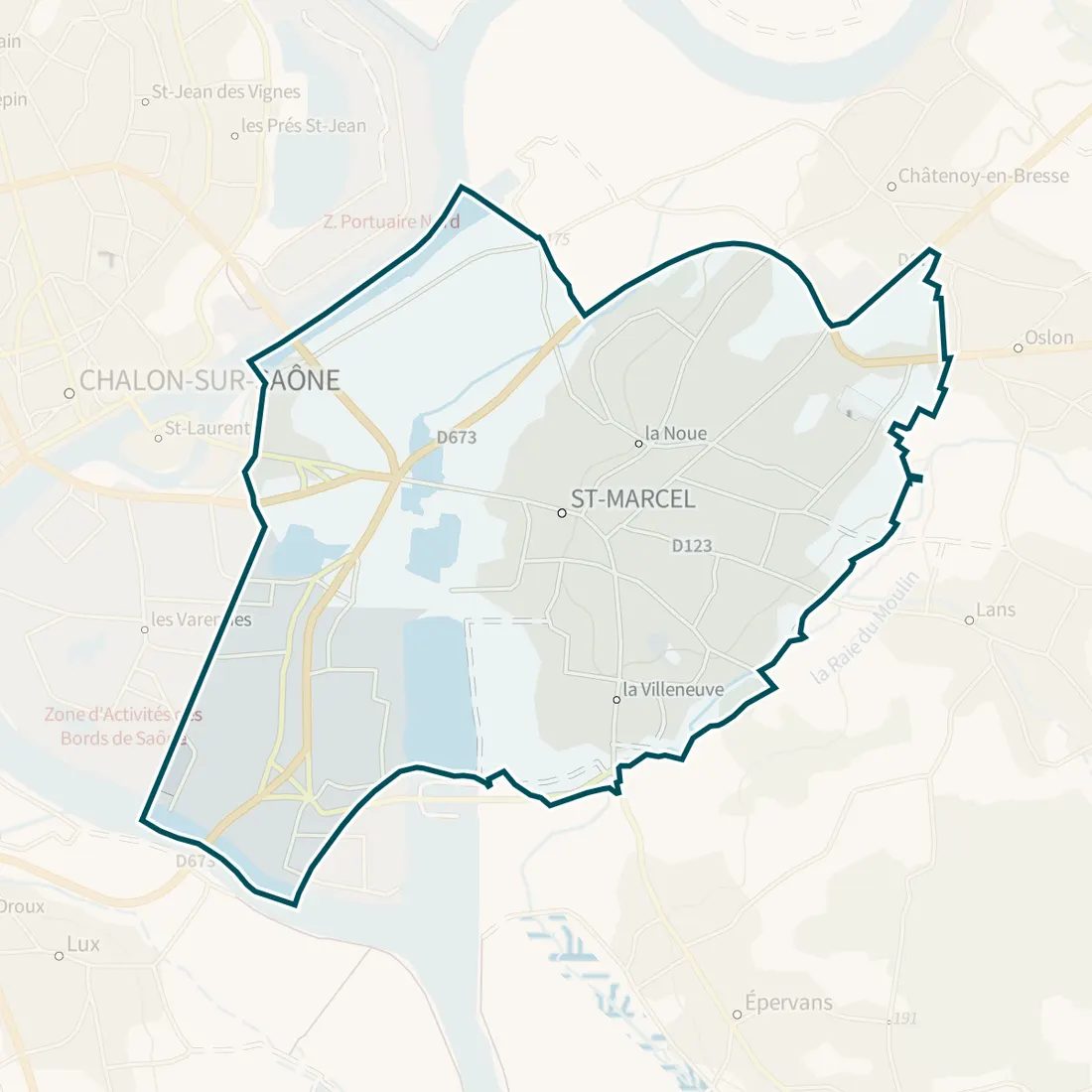 Carte : Saint-Marcel