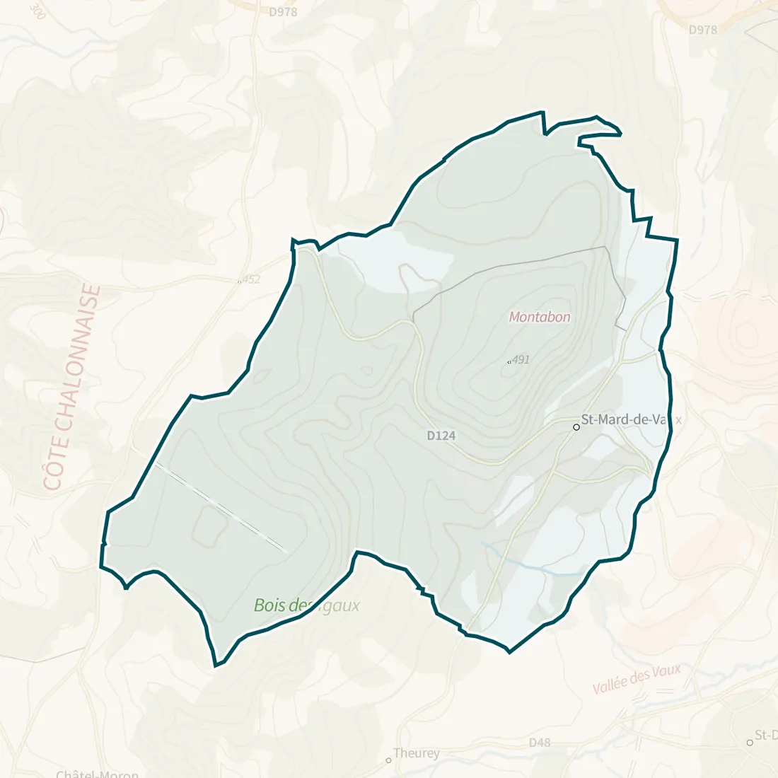 Carte : Saint-Mard-de-Vaux