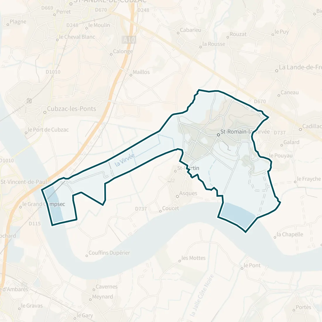 Carte : Saint-Romain-la-Virvée