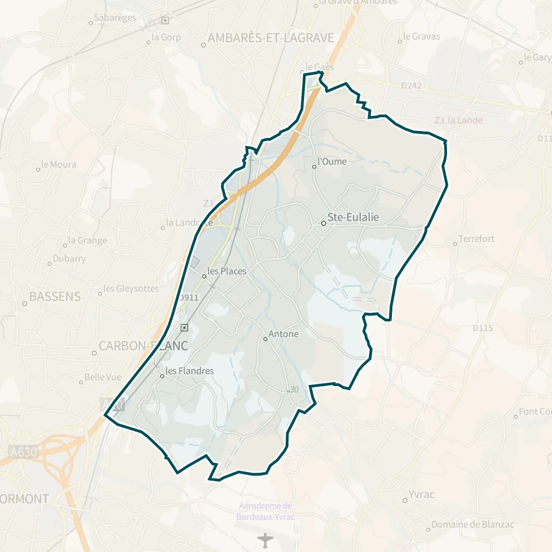Carte : Sainte-Eulalie