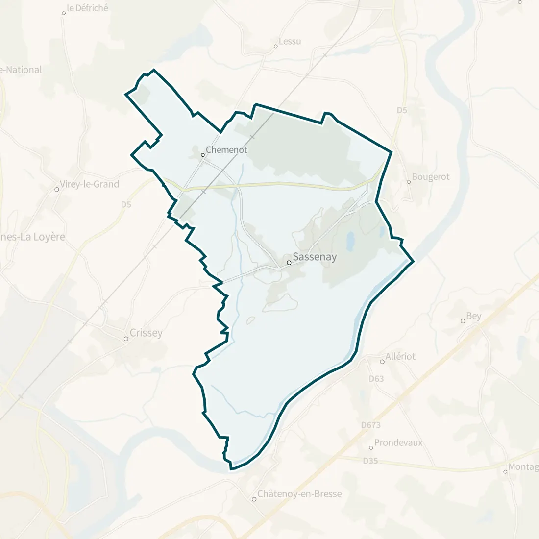 Carte : Sassenay