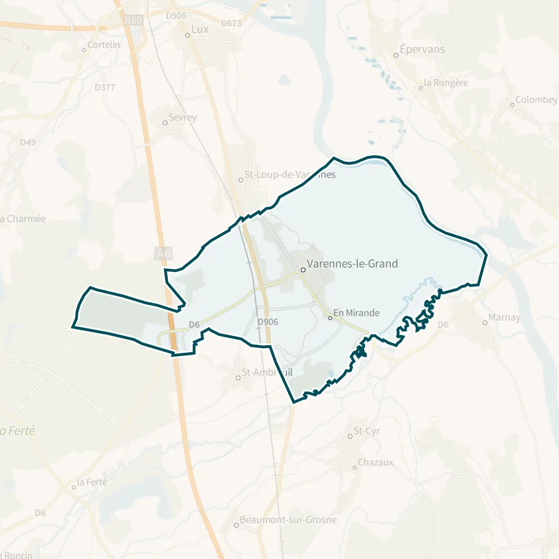 Carte : Varennes-le-Grand