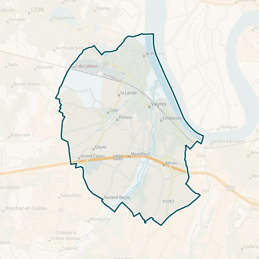 Carte : Vayres