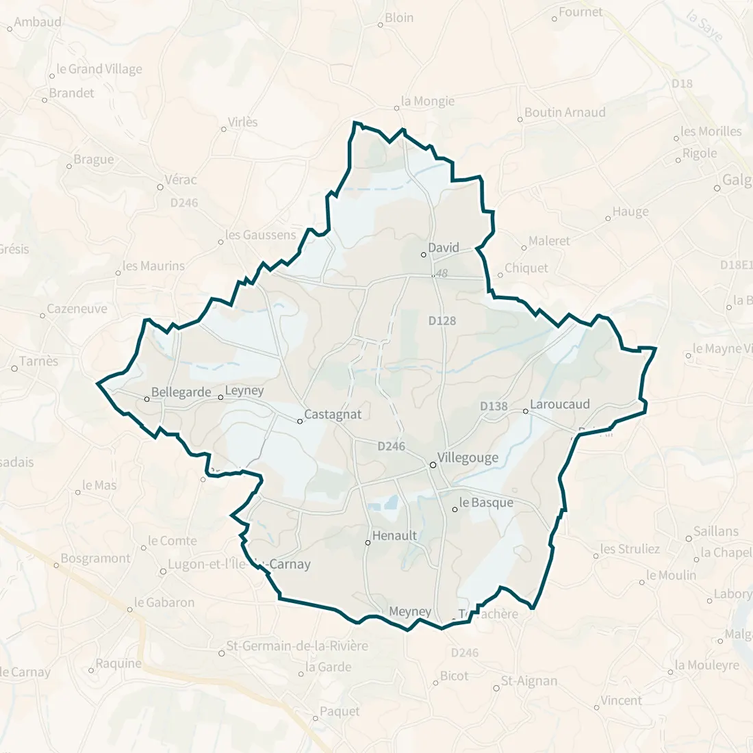 Carte : Villegouge