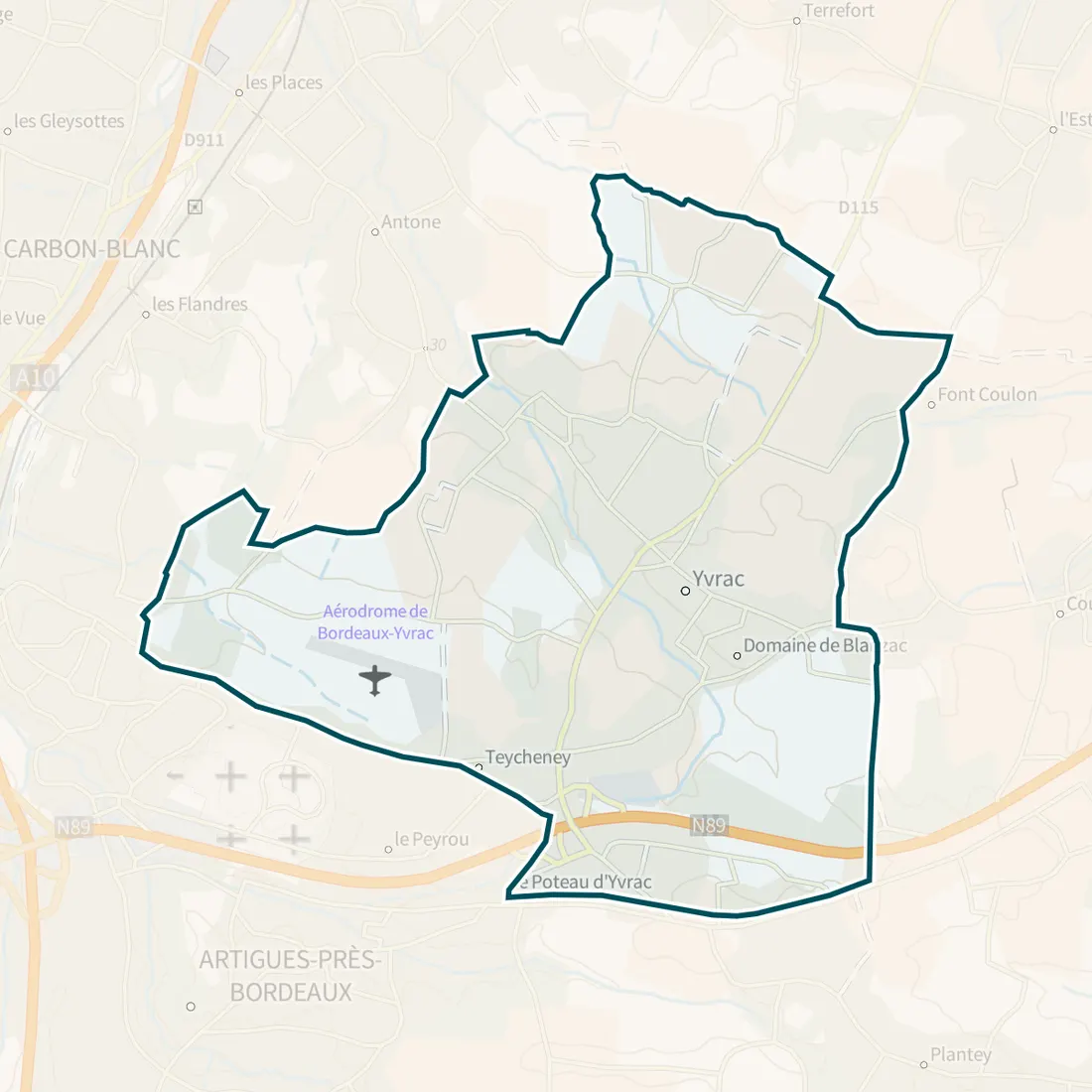 Carte : Yvrac